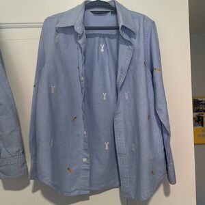 Janie & Jack boys bunny and carrot shirt